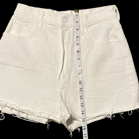 Mother Tunnel Vision Cuff Fray Shorts Totally Innocent High Waisted Size 28 - Picture 6 of 8